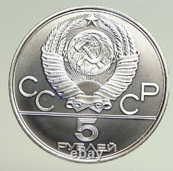 1977 MOSCOW 1980 Russia Olympics KIEV CITY VINTAGE BU Silver 5 Ruble Coin i94752