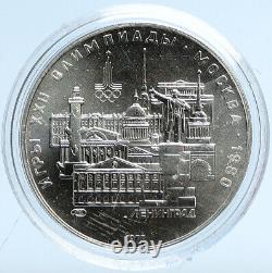 1977 MOSCOW 1980 Russia Olympics LENINGRAD Old BU Silver 5 Ruble Coin i113072
