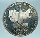1977 Moscow 1980 Russia Olympics Rings Globe Silver 10 Rouble Coin I83275