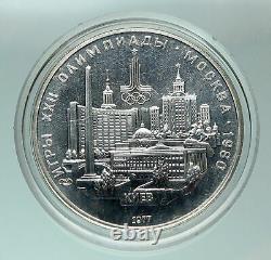 1977 MOSCOW 1980 Russia Olympics VINTAGE KIEV CITY Silver 5 Rouble Coin i84844