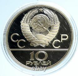 1977 RUSSIA 1980 MOSCOW SUMMER OLYMPICS Old Proof Silver 10 Rubles Coin i103577