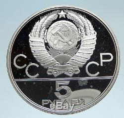 1977 RUSSIA 1980 MOSCOW SUMMER OLYMPICS Proof Silver 10 Roubles Coin i75064
