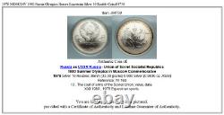 1978 MOSCOW 1980 Russia Olympics Horses Equestrian Silver 10 Rouble Coin i84730