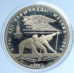 1978 MOSCOW 1980 Russia Olympics OLD Rowing Crew Proof Silver 10 Coin i112685