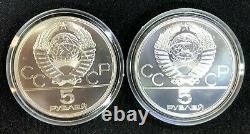 1978 USSR 1980 Moscow Olympics Six Coin Silver Set