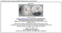 1979 MOSCOW 1980 Russia Olympics HAMMER THROW Old Silver 5 Rouble Coin i86194