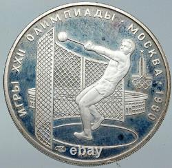 1979 MOSCOW 1980 Russia Olympics HAMMER THROW Old Silver 5 Rouble Coin i86226