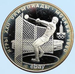 1979 MOSCOW 1980 Russia Olympics HAMMER THROW Proof Silver 5 Rouble Coin i96307