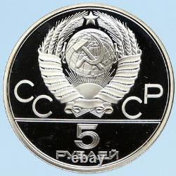 1979 MOSCOW 1980 Russia Olympics HAMMER THROW Proof Silver 5 Rouble Coin i96307