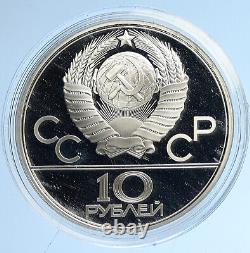 1979 MOSCOW Summer Olympic 1979 WEIGHTLIFTING Proof Silver 10 Ruble Coin i112696