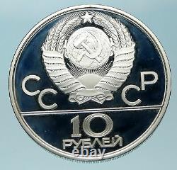 1979 MOSCOW Summer Olympics 1979 WEIGHTLIFTING Proof Silver 10R Coin i83862