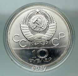 1979 MOSCOW Summer Olympics 1979 WEIGHTLIFTING Proof Silver 10R Coin i84834