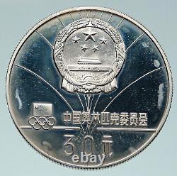 1980 CHINA Moscow Russia Olympics SPEED SKATING Proof Silver 30 Yuan Coin i86492