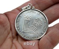 1980 Hungary Lake Olympics Ice Dance Silver 200 Forint Coin Pendant