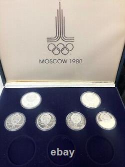 1980 MOSCOW OLYMPICS Series I Geographic Silver Coin Set (3.84 oz Pure Silver)