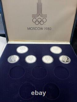 1980 MOSCOW OLYMPICS Series I Geographic Silver Coin Set (3.84 oz Pure Silver)