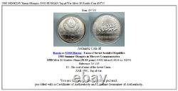 1980 MOSCOW Russia Olympics 1980 RUSSIAN Tug of War Silver 10 Rouble Coin i84733