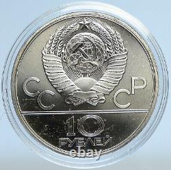 1980 MOSCOW Russia Olympics RUSSIAN Tug of War BU Silver 10 Rouble Coin i113085