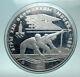 1980 Moscow Summer Olympics 1978 Canoeing Proof Silver 10 Ruble Coin I82246