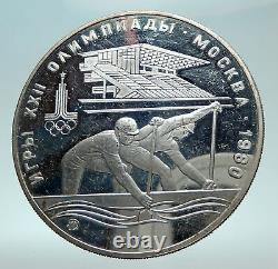 1980 MOSCOW Summer Olympics 1978 CANOEING Proof Silver 10 Ruble Coin i82250