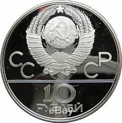 1980 MOSCOW Summer Olympics 1978 Proof Silver 10 Roubles Coin CYCLING i66965