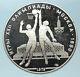 1980 Moscow Summer Olympics 1979 Basketball Proof Silver 10 Ruble Coin I83868