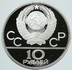 1980 MOSCOW Summer Olympics 1979 BOXING Old Proof Silver 10 Ruble Coin i116754
