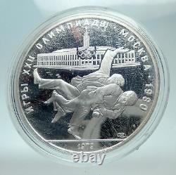 1980 MOSCOW Summer Olympics 1979 JUDO KARATE Proof Silver 10 Ruble Coin i82252