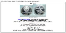 1980 MOSCOW Summer Olympics 1979 JUDO KARATE Proof Silver 10 Ruble Coin i82252