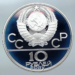 1980 MOSCOW Summer Olympics 1979 OLD REINDEER Proof Silver 10 Ruble Coin i86153