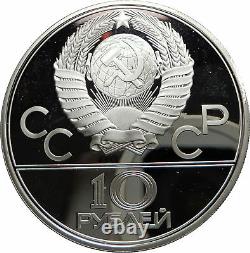 1980 MOSCOW Summer Olympics 1979 Proof Silver 10 Roubles Coin VOLLEYBALL i66964