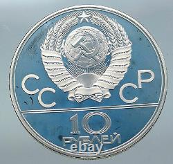 1980 MOSCOW Summer Olympics 1979 VOLLEYBALL Proof Silver 10 Ruble Coin i86154