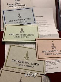 1980 Moscow Olympic 28 Silver Coin MINT Set/wBox & COA 20.4troy Oz Fine SI