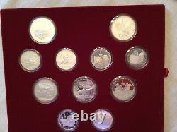 1980 Moscow Olympic 28 Silver Coin MINT Set/withBox & COA