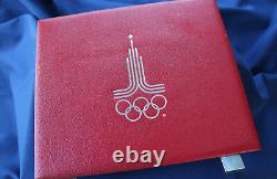 1980 Moscow Olympic 28 Silver Coin Proof Set with Box and COA E3874