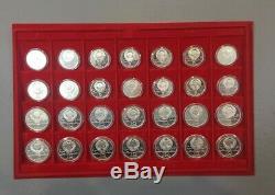 1980 Moscow Olympic Silver Coin Set 5 -10 Ruble Rubles 28 Coins