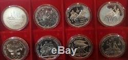 1980 Moscow Olympic Silver Coin Set 5 -10 Ruble Rubles 28 Coins