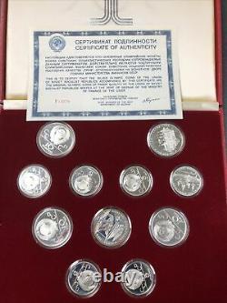 1980 Moscow Olympic silver (. 900) coin set. 28 pieces withcase