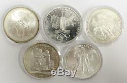 1980 Moscow Olympics. 900 silver 28 coin set 20+ ounces of pure silver UNC withbox