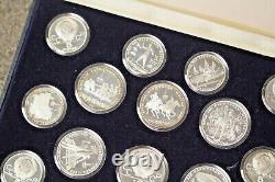 1980 Moscow Olympics Set Of 28.900 Fine Silver Coins With Case