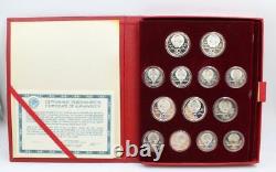1980 Moscow Olympics full 28-coin Choice Proof set COAs 20+ ozs pure silver