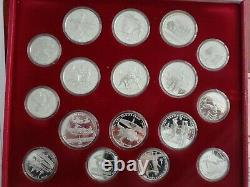 1980 Moscow Russia Olympic 28 Silver Coin Set with Box and Paperwork