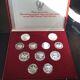 1980 Moscow, Russia Olympic Bright Proof Bu Silver 28 Coin Set With Original Case