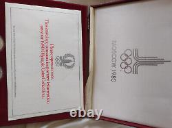 1980 Moscow, Russia Olympic Proof Silver 28 Coin Set- Original Box and COA