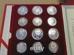 1980 Moscow Summer Olympics Russia USSR 28 Coin Pf Set With Box & COA 20.25 oz