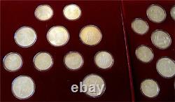 1980 Moscow Summer Olympics Silver Coin Set 5 -10 Ruble Rouble 28 Coins Box COA