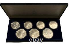 1980 Moscow XXII Olympic Games 7 Silver Coins Set
