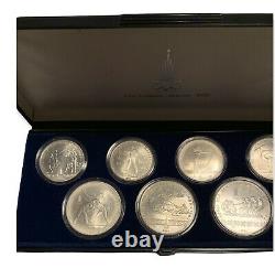 1980 Moscow XXII Olympic Games 7 Silver Coins Set