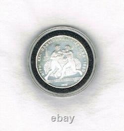 1980 OLYMPICS GAMES LARGE SILVER BOXING coin token boxer