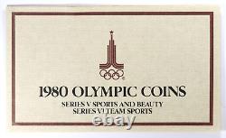 1980 Olympic Coin Sports and Beauty Series V and VI Team Sport Moscow Set of 7